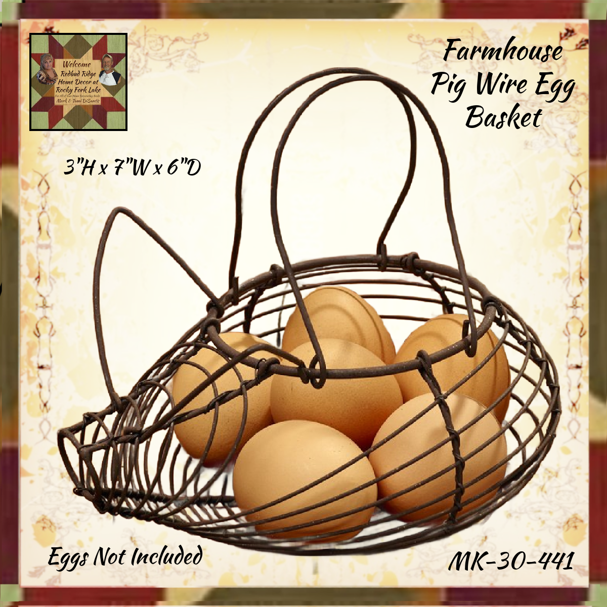 Wire Chicken Egg Basket 902952 10253