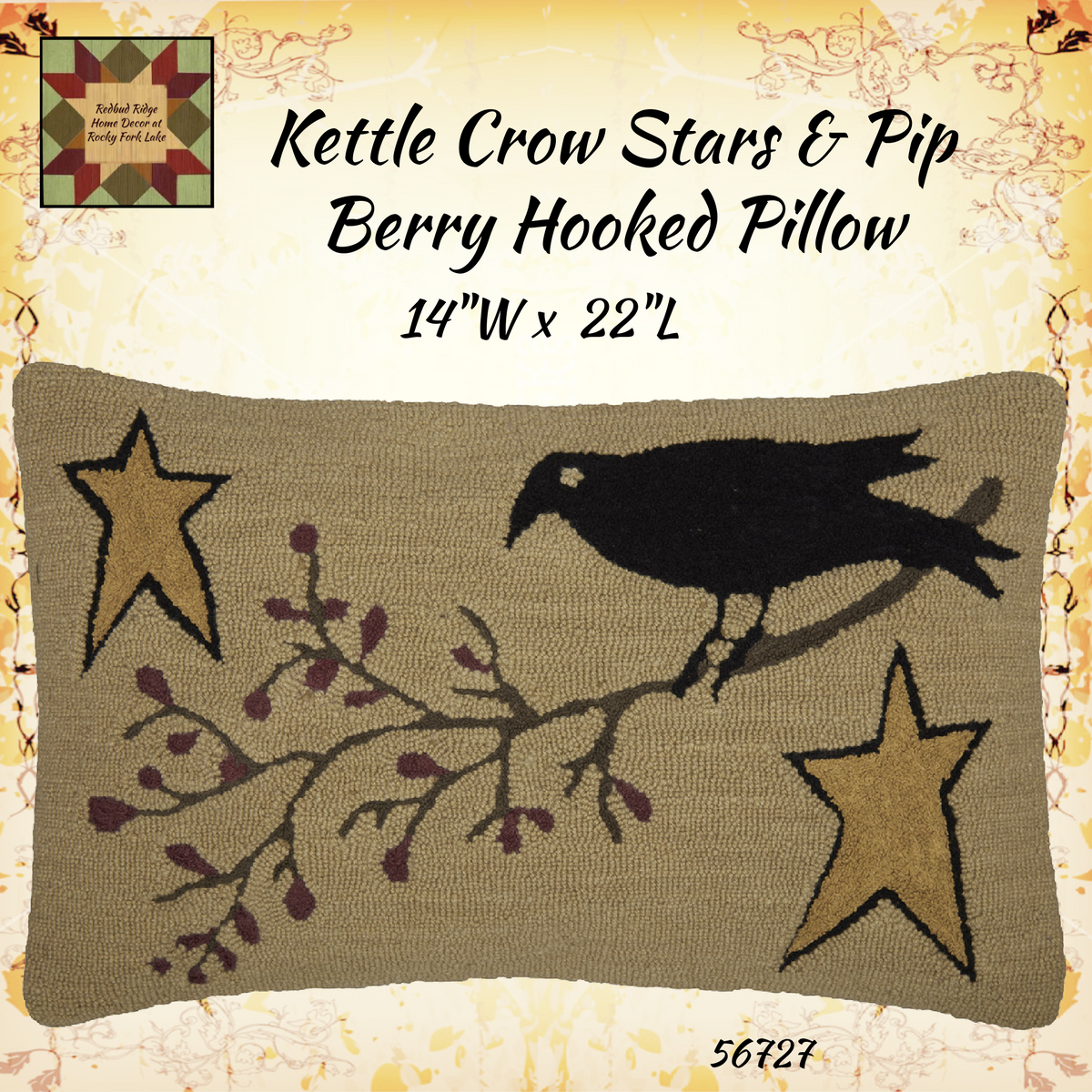 Primitive Crow Pillow