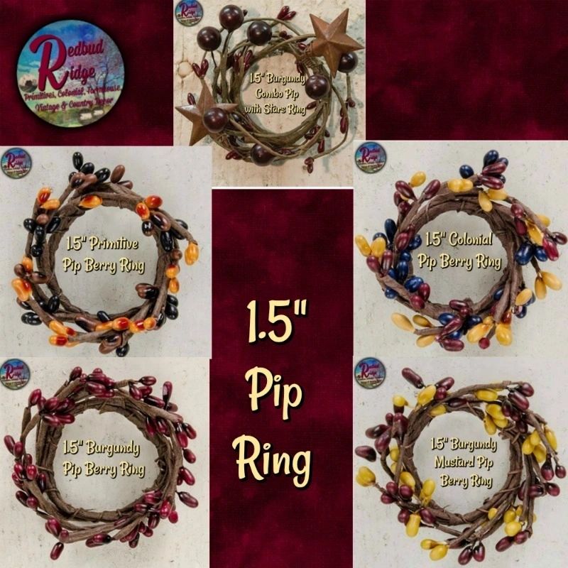 Berry Garland Country Mix Star Pip Berry Garland Burgundy, Navy