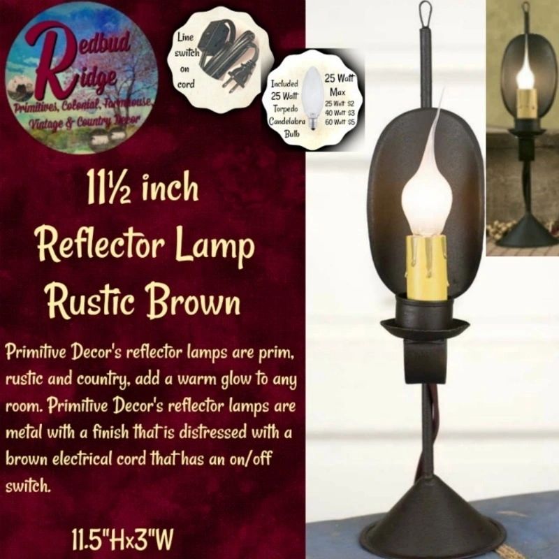 Vintage Colonial REFLECTOR Accent Lamp – Redbud Ridge Home Decor