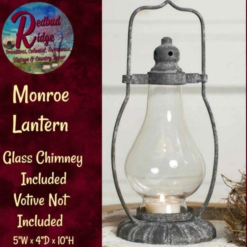 Lantern Primitive Monroe Including Glass Globe – Redbud Ridge Home