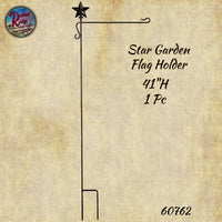 Garden Flag Holder Star, Shepherd Hook with or without Solar Lantern