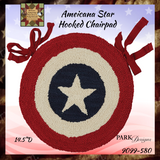 Americana Star Hooked Chairpad