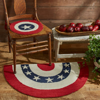 Americana Star Hooked Chairpad