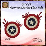 Americana Star Hooked Chairpad