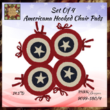 Americana Star Hooked Chairpad