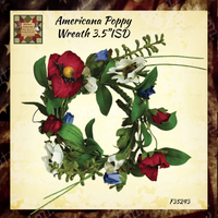 Americana Poppy Bush or Wreath