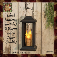 Three Burnt Ivory Taper Lantern