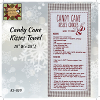 Candy Cane Kisses Towel