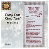 Candy Cane Kisses Towel