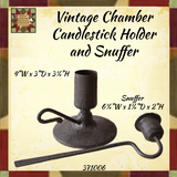 Rustic Chamber Candlestick Including Snuffer