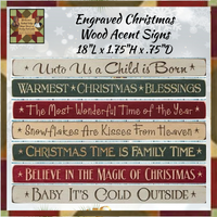 Christmas Engraved Accent Signs 18"L
