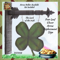 St Patrick's Day Four Leaf Clover Arrow Replacement Sign