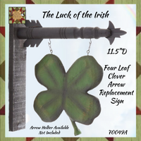 St Patrick's Day Four Leaf Clover Arrow Replacement Sign