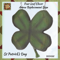 St Patrick's Day Four Leaf Clover Arrow Replacement Sign