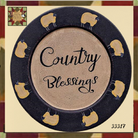 Primitive Country Folk Art COUNTRY BLESSINGS SHEEP WOOD PLATE