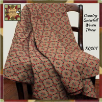 Country Snowfall Woven Throw