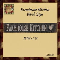 Farmhouse Kitchen Wood Sign with Rooster