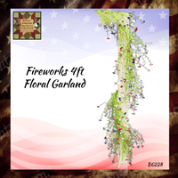 Fireworks Floral Garland 4'L