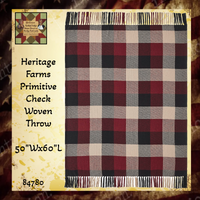 Heritage Farms Primitive Check Woven Throw 50x60