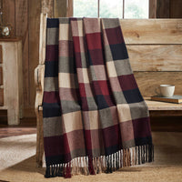 Heritage Farms Primitive Check Woven Throw 50x60