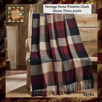 Heritage Farms Primitive Check Woven Throw 50x60