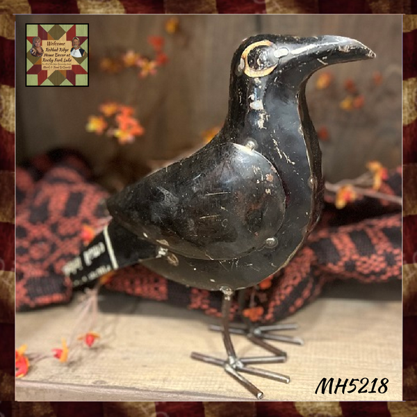 Metal Vintage Folk Art Crow