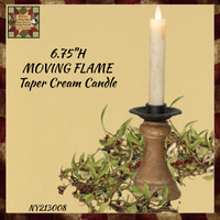 Taper Moving Flame Timer Candle 6.75"H or 7'H Assorted Colors