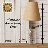 Mason Jar Accent Lamp 18.5"H