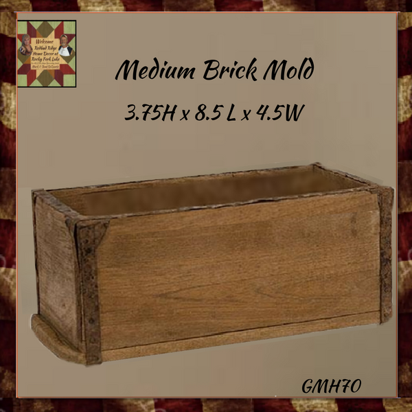 Rustic Brick Mold Medium 8.5"L