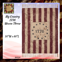 My Country Americana 1776 Woven Throw 50"x60"