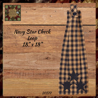 Navy/Khaki Check Star Applique Collection