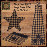 Navy/Khaki Check Star Applique Collection