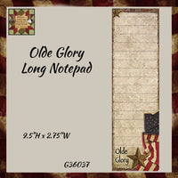 Olde Glory Long Notepad