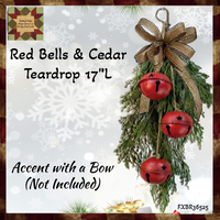 Red Bell & Cedar Teardrop, 17"L