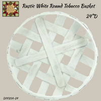 Round White Tobacco Basket Assorted