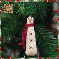 Primitive Skinny Snowman Ornaments, 3 Set