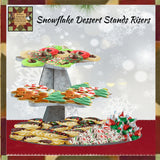 Snowflake Dessert Stands, Risers Set of 2