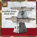 Snowflake Dessert Stands, Risers Set of 2