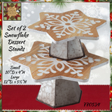 Snowflake Dessert Stands, Risers Set of 2