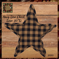 Navy/Khaki Check Star Applique Collection