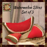 Watermelon Fabric Slices Set of 3