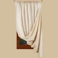 Heirloom Cream Cotton Curtain Panel, 40" x 86"