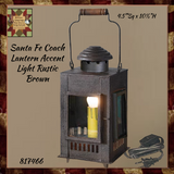 Santa Fe Rustic Brown Lantern Accent Light