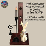 Wood 3 Hole Scoop Freestanding or Hang Color Choice