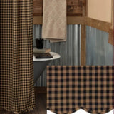 Black Check Shower Curtain