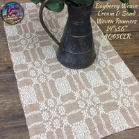 *Bayberry Weave Cream & Sand 32" or 56" Woven Runner