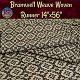 *Bramwell Weave Woven 34 Table Topper & Runners 32 & 56