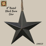 Raised Black Barn Star 4 Sizes Available