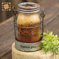 Pumpkin Spice Candle w/Holder & Star Lid